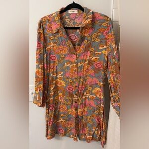 Floral Button-Front Women’s Dress